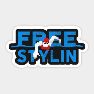 Freestylin Womens Swimming Sticker